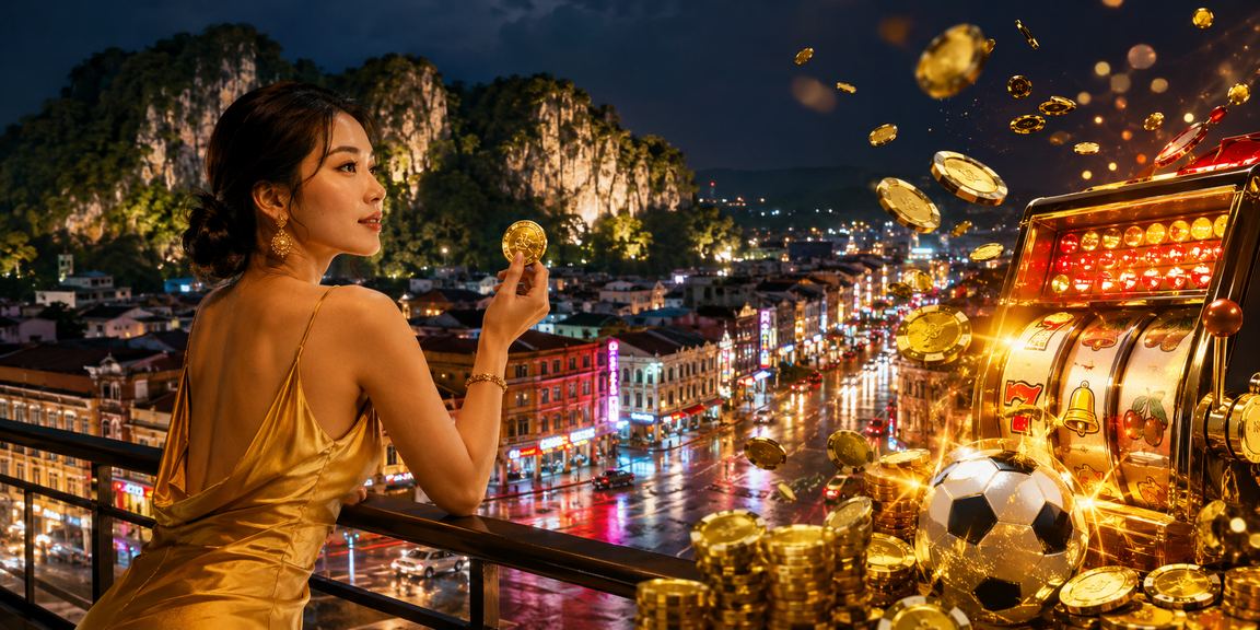 Pemain dari Ipoh menikmati permainan slot kasino dalam persekitaran Malaysia