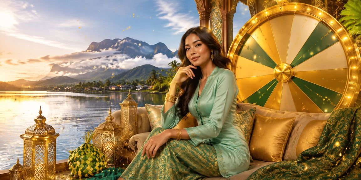 Permainan Roulette di platform kasino dengan suasana Hari Raya di Sabah